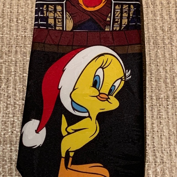 Looney Tunes 1997 Christmas Sylvester & Tweety Tie - Picture 4 of 8